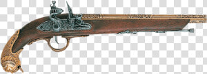 18th Century German Flintlock Pistol Brass   Pistol Gun  HD Png Download