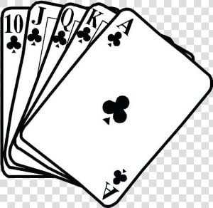 Playing Cards Black White Contract Bridge Card Game  HD Png Download