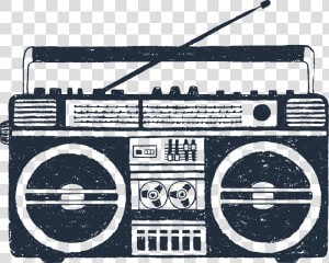 Boombox With Mic Vector  HD Png Download