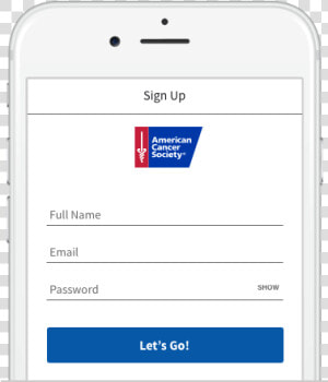 Image Of Phone Screen With American Cancer Society   American Cancer Society  HD Png Download