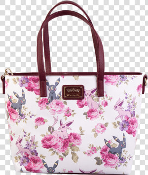 Loungefly Pokemon Espeon Umbreon Floral Tote Purse  HD Png Download