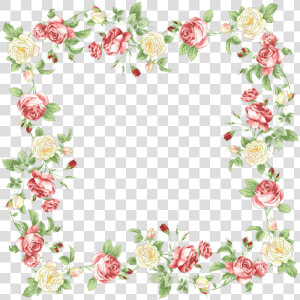 Paper Border Flowers Clip Art   Flower Border Transparent Background  HD Png Download