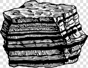 Layered Rock Clip Arts   Drawings Of Sedimentary Rocks  HD Png Download