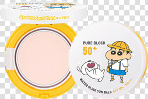 A Pieu X Crayon Shinchan Pure Block Water Bling Sun   Pure Block Water Bling Sun Balm Shin  HD Png Download