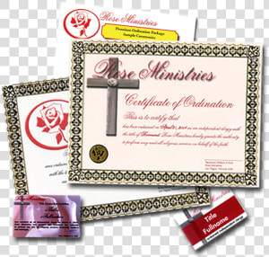 Certificate   Ordination Certificate  HD Png Download