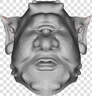 Low Poly Ogre Head   Drawing  HD Png Download