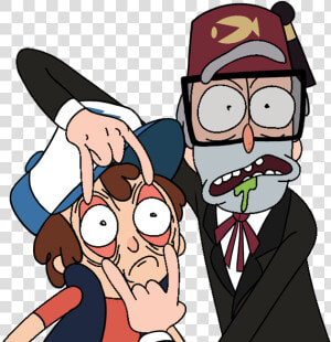 Rick And Morty Clipart Different Kind   Gravity Falls And Rick And Morty Art  HD Png Download