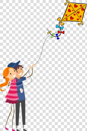 Girl Flying A Kite Clipart   Fly A Kite Clipart Png  Transparent Png