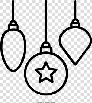 Christmas Ornaments Coloring Page   Bauble Icon  HD Png Download