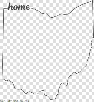 Free Ohio Outline With Home On Border  Cricut Or Silhouette   Line Art  HD Png Download