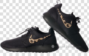 Nike Roshe Run With Black Cheetah Swoosh   Sneakers  HD Png Download