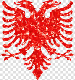 Ruby Double Headed Eagle Clip Arts   Albanian Flag Clipart  HD Png Download