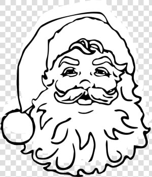 Santa Claus Clip Art Black   Christmas Printable Santa Claus  HD Png Download