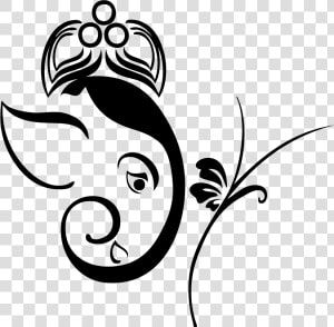 Collection Of Free Ganesh Drawing Wall Download On   Ganesh Ji Drawing Simple  HD Png Download