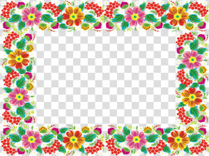 Marcos De Flores Png   Border Frame Flowers Design  Transparent Png