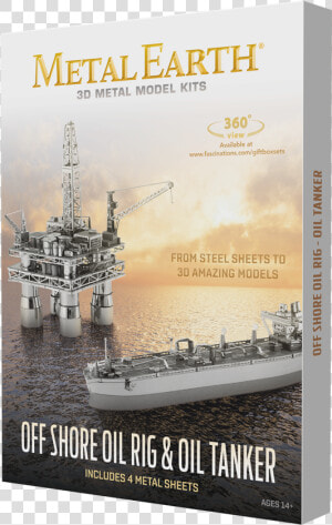 Picture Of Offshore Oil Rig  amp  Oil Tanker Gift Set   Offshore Model Ship Kits  HD Png Download