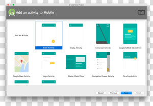 Create A Project   Android Studio New Project  HD Png Download