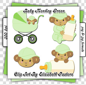 Included In Baby Monkey Clip Art Green Is A Baby Monkey   Cartoon  HD Png Download