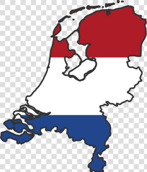 Netherlands Flag Map  HD Png Download