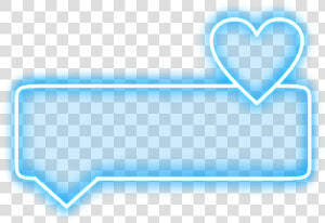  neon  heart  rectangle  blue  bubble  text  word  frame   Transparent Neon Border Png  Png Download