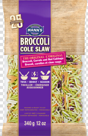 Mann S Broccoli Cole Slaw   Broccoli Coleslaw Mix  HD Png Download