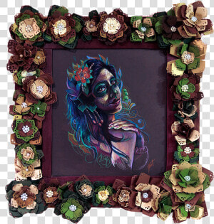 Day Of The Dead Girl Framed Original   Day Of The Dead Picture Frames Png  Transparent Png