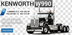 Kenworth W990   Trailer Truck  HD Png Download