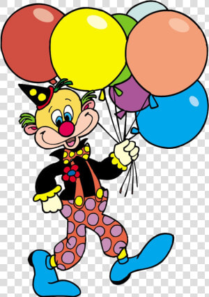 Balloon Clipart Clown   Clown With Balloons  HD Png Download