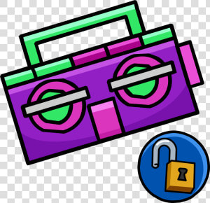 Purple Boom Box   Boombox Item Club Penguin  HD Png Download