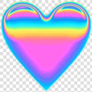  heart  emoji  holographic  holo  holographic  colorful   Heart Emoji Pastel Colors  HD Png Download