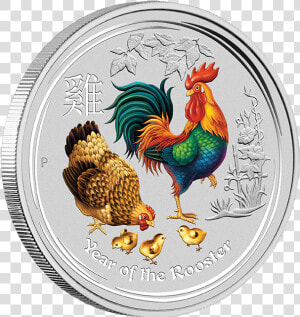 Year Of The Rooster   2017 Year Of The Rooster 1 2 Oz Silver Coin Coloured  HD Png Download