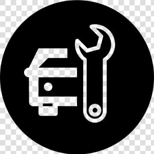 Mechanic   Instagram Icon Black And White Round  HD Png Download