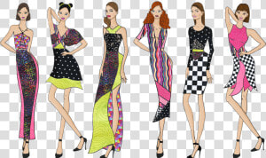 I Selected Runway Images And Fabrics That Coordinated   Fashion Illustration  HD Png Download