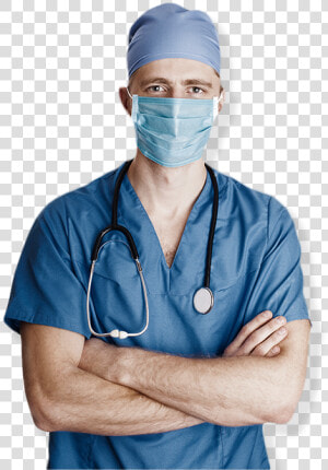 Male Doctor With Scrubs And Face Mask On   Ben Gurion University Medical School  HD Png Download