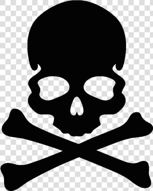 Sticker Tête De Mort  amp  Os Noirs   Simple Skull And Crossbones  HD Png Download