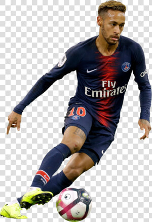 Neymar Football Render   Neymar With The Ball Psg  HD Png Download