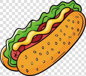 Hamburger Hot Dog Fast Food Drawing   Hot Dog Drawing Png  Transparent Png