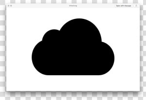 The Icloud Logo As Shown In A Preview Window On Os  HD Png Download