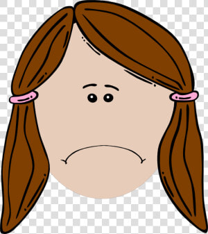 Scared Clipart Sad Boy   Sad Girl Face Cartoon  HD Png Download