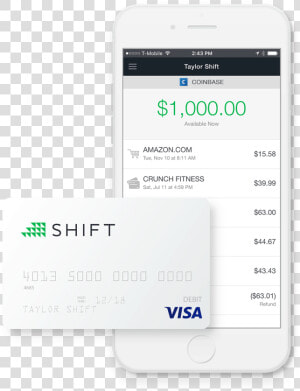 Coinbase  39 s Shift Card  HD Png Download