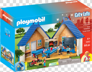 Transparent Dollhouse Png   Playmobil Take Along School House  Png Download