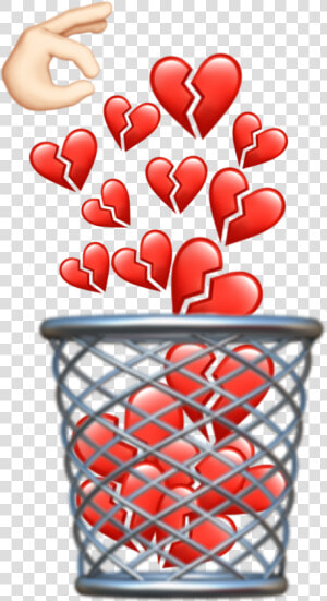  brokenheart  trash  dump  brokenlove  nolove  png   Trash Can Emoji Png  Transparent Png