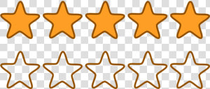 Rating Star Png Transparent   5 Star Rating Template  Png Download