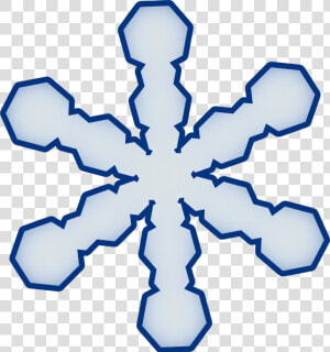 Simple Snowflake Clipart   Snowflake Do A Dot  HD Png Download