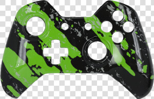 Xbox One Hydrodip Faceplates   Black And Green Hydro Dip  HD Png Download