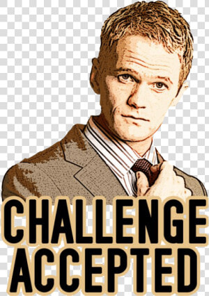 Sticker Challenge Accepted Barney  HD Png Download