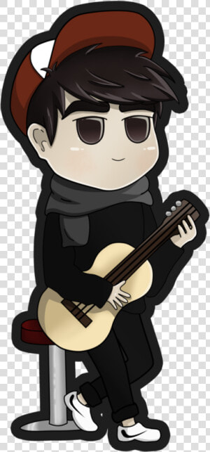 Transparent Chibi Boy Png   Chibi Boy With Guitar  Png Download