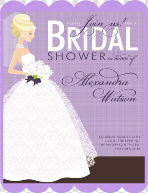 Brunette Bride Dress Invitation Template  HD Png Download