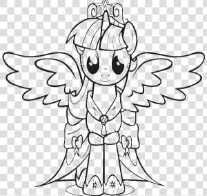 My Little Pony Coloring Pages Princess Twilight Sparkle   My Little Pony Princess Twilight Sparkle Coloring Pages  HD Png Download