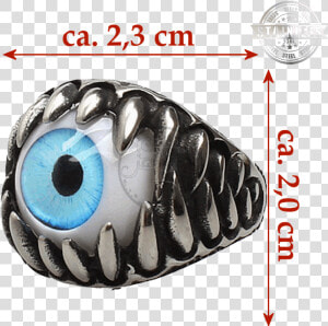 Demon Ring Eye 316l Stainless Steel Biker Maya   Ten pin Bowling  HD Png Download